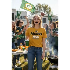 Nike NFL Team Apparel Green Bay Packers “Know Football” Graphic T-Shirt‎